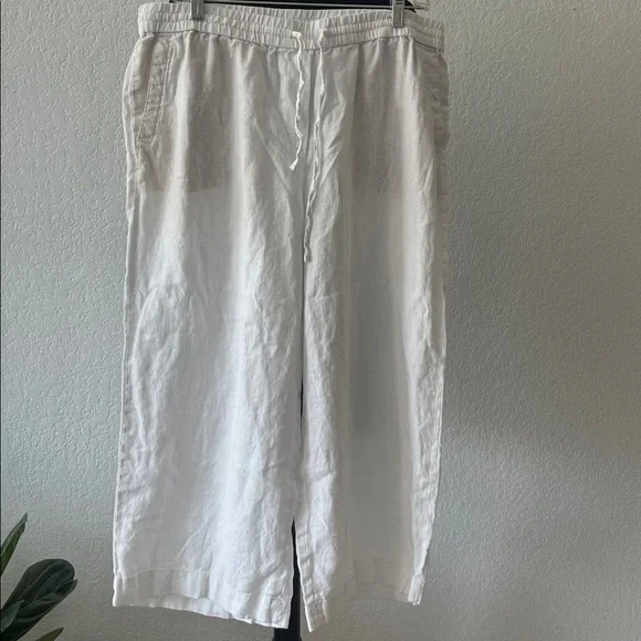 Talbots linen White Pants - Picture 1 of 14